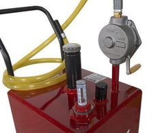 HMC Wheeled Gasoline Caddy - 30-Gallon, Polyurethane Hose, Bi-Directional Pump, Red, Model GC-30R
