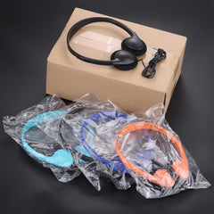 Bulk Headphones for Classroom Kids Multi Colored 50 Pack, CN-Outlet Wholesale Over Ear Student Head Phones Perfect for Schools, Libraries, Computer Lab, Testing Centers, Museums, Hotels