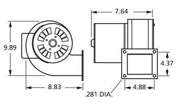 Fasco B45227 115 Volt 265 CFM Centrifugal Blower