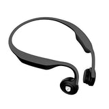 Bone Conduction Headphones Wireless Bluetooth Headset Open-Ear Richer Bass HiFi Stereo w/Mic Noise Cancelling Waterproof Earphone Sweatproof for PC/Cell Phones/TV Gym Runing-Gray (Dark Gray)