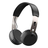 Skullcandy Grind Bluetooth Wireless On-Ear Headphones with Built-In Mic and Remote, Black/Chrome