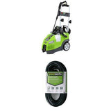 GreenWorks GPW1950 13 amp 1950 PSI 1.2 GPM Electric Pressure Washer with Hose Reel