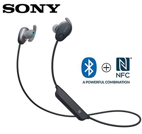 Sony WI-SP600N Black Premium Waterproof Bluetooth Wireless Extra Bass Sports In-Ear 6 Hr Of Playback Headphones/Microphone (International version)