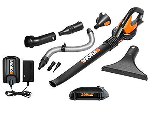 Worx 20V Max Lithium Blower/Sweeper with 8 Attachments + 4.0 Battery