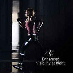 AfterShokz Trekz Titanium Open-Ear Wireless Bone Conduction Headphones with Brilliant Reflective Strips, Slate Grey, AS600SG-BR