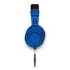 Audio-Technica ATH-M50xBB Headphones with Interchangeable Cables (Limited Edition Blue) Bundle with Slappa Headphone Case, iFi Ear Buddy Audio Attenuator 3.5mm, and Blucoil 6' 3.5mm Extension Cable