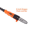 GARCARE 6.5-Amp Corded Pole Chain Saw Hedge Trimmer with Adjustable Head