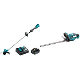 Makita XRU11M1 18V LXT Lithium-Ion Brushless Cordless String Trimmer Kit (4.0Ah) with 18V LXT Lithium-Ion Cordless 22-Inch Hedge Trimmer