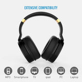 Meidong E8A (New Version) Bluetooth Headphones Over Ear, Acitve Noise Cancelling Headphones Wireless Headsets with Mic Hi-Fi Stereo Deep Bass Protein Earmuffs 20H Playtime (Free Carrying Hard Case)
