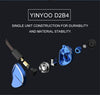 Yinyoo Earbuds D2B4 in-Ear Earphones HiFi Earphones Noise Isolating Earbuds Drummer Earphones with 2DD Dual Dynamic Drivers 4BA Balanced Armature Drivers MMCX Connector Cable (Blue)