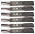 Set of 6 Troy-Bilt TB 2350 Super Bronco 50 Mustang XP 50 FAB Mustang XP 50 Mustang Fit 34 Lawn Mower Blades Fits Models 13AAA1KQ066 13AQA2KQ011 13WQA2KQ011 17ANCACZ066 17AQNAMU066 17ARCACQ011