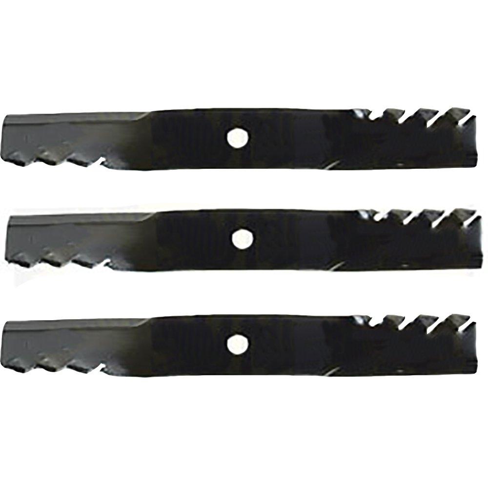 (3) Toothed Mower Blades for John Deere EZ Trak Z425 Z435 Z445 Replaces M143520