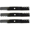 (3) Toothed Mower Blades for John Deere ZTrak Z525E Z535M Z540M Z375R Replaces M143520