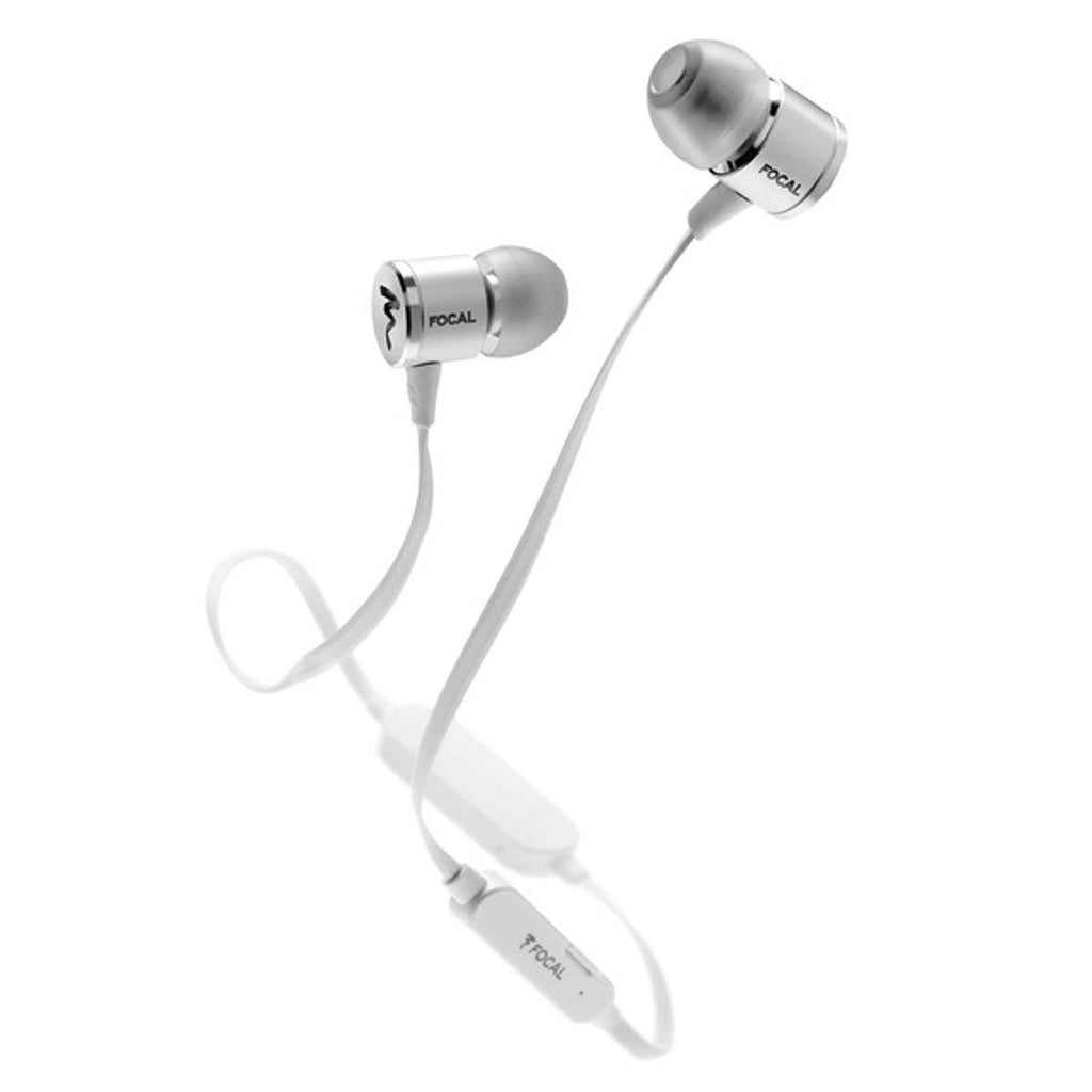 Focal Spark Wireless In-Ear Headphones with 3-Button Remote and Microphone (Silver)