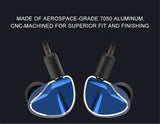 Yinyoo Earbuds D2B4 in-Ear Earphones HiFi Earphones Noise Isolating Earbuds Drummer Earphones with 2DD Dual Dynamic Drivers 4BA Balanced Armature Drivers MMCX Connector Cable (Blue)