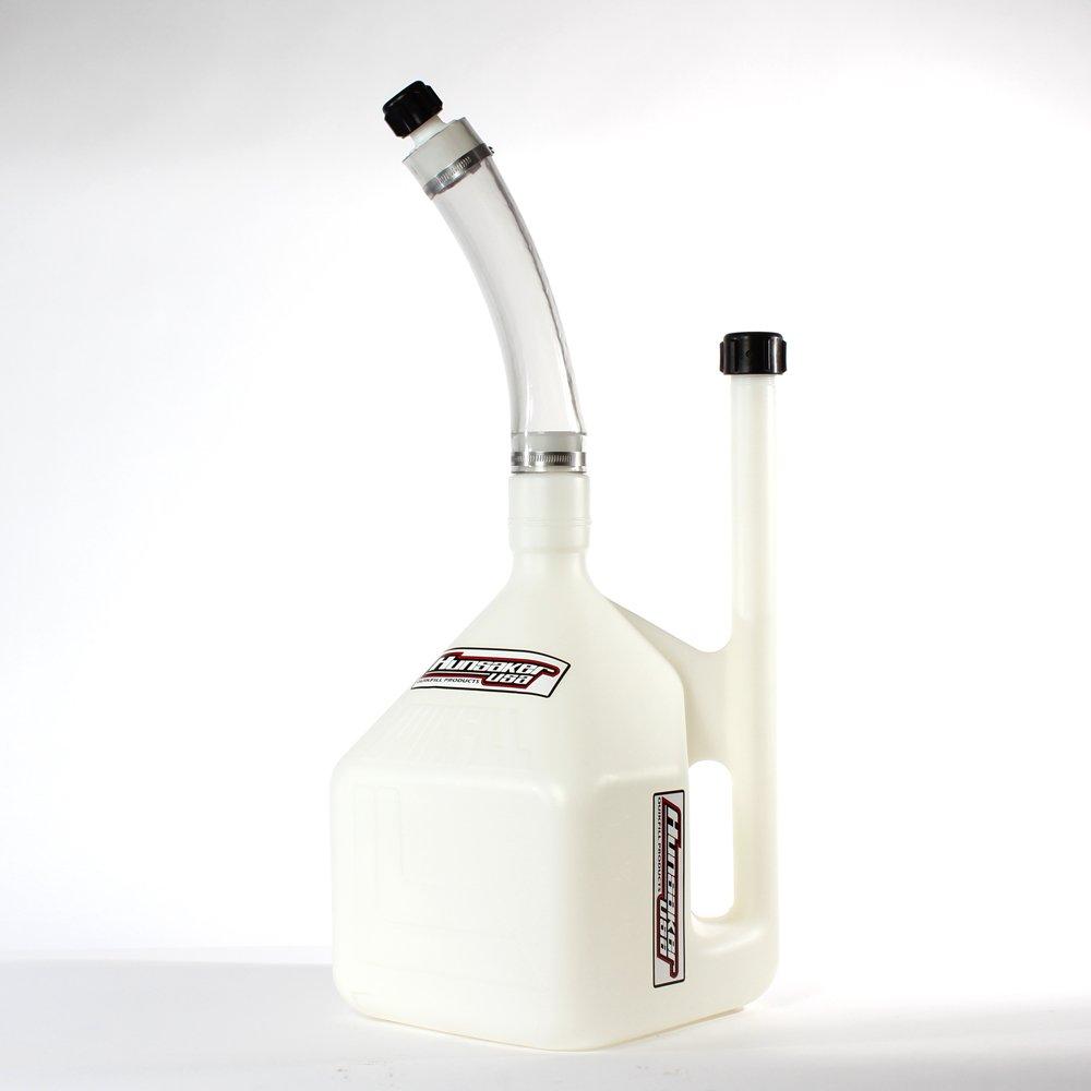 HUNSAKER USA 3004-1: 5 Gallon WHITE QuikFill Fuel Jug, Racing Gas Can (w/2.25