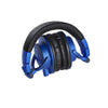 Audio-Technica ATH-M50xBB Headphones with Interchangeable Cables (Limited Edition Blue) Bundle with Slappa Headphone Case, iFi Ear Buddy Audio Attenuator 3.5mm, and Blucoil 6' 3.5mm Extension Cable