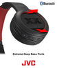 JVC XX Wireless On Ear Headphones, Bluetooth Connectivity, Extreme Deep Bass Ports, Tough Housing Protection & Durable Body, Voice Assitant Compatible, 40 Hours Long Battery Life, AptX - HAXP50BTR