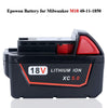 Epowon 5.0Ah Milwaukee m18 Replacement Battery for Milwaukee 18V XC 48-11-1840 48-11-1815 48-11-1820 48-11-1850 48-11-1852 Lithium-ion 18-volt Fuel Gauge Batteries