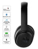 COWIN SE7 Active Noise Cancelling Headphones Bluetooth Headphones Wireless Headphones Over Ear with Mic/Aptx, Comfortable Protein Earpads 50H Playtime, Foldable Headphones for Travel/Work - Black