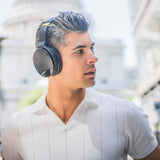 COWIN E8 [Upgraded] Active Noise Cancelling Headphones Bluetooth Headphones with Mic/Hi-Fi Deep Bass Wireless Headphones Over Ear, Great Audio for Travel/Work/TV/Computer/Cellphone - Black