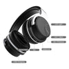 Meidong E7 Active Noise Cancelling Bluetooth Headphones Over Ear with Microphone Hi-Fi Deep Bass Comfortable Protein Earpads Wireless Headphones, 30 Hours Playtime for Music