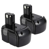 [2 Pack] 18V Li-ion 4.0Ah High Capacity Battery 327730 327731 326240 326241 for Power Tools Hitachi BCL1815 BCL1820 BCL1825 BCL1830 Lithium-Ion 4000mAh HXP Battery Pack Black