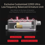 KZ BA10 5BA in Ear Earphones HiFi Sound Metal Earbuds Headphones Noise Cancelling IEM Earphones with 5 Balanced Armatures and Microphone for Android Smartphone Laptop Mp3 Mp4 Players(Red&Black mic)