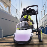 Sun Joe SPX9005-PRO Commercial Series 1300 PSI 2 GPM Max 2.15 HP Brushless Induction Motor Pressure Washer, w/Wall Mount and Roll Cage