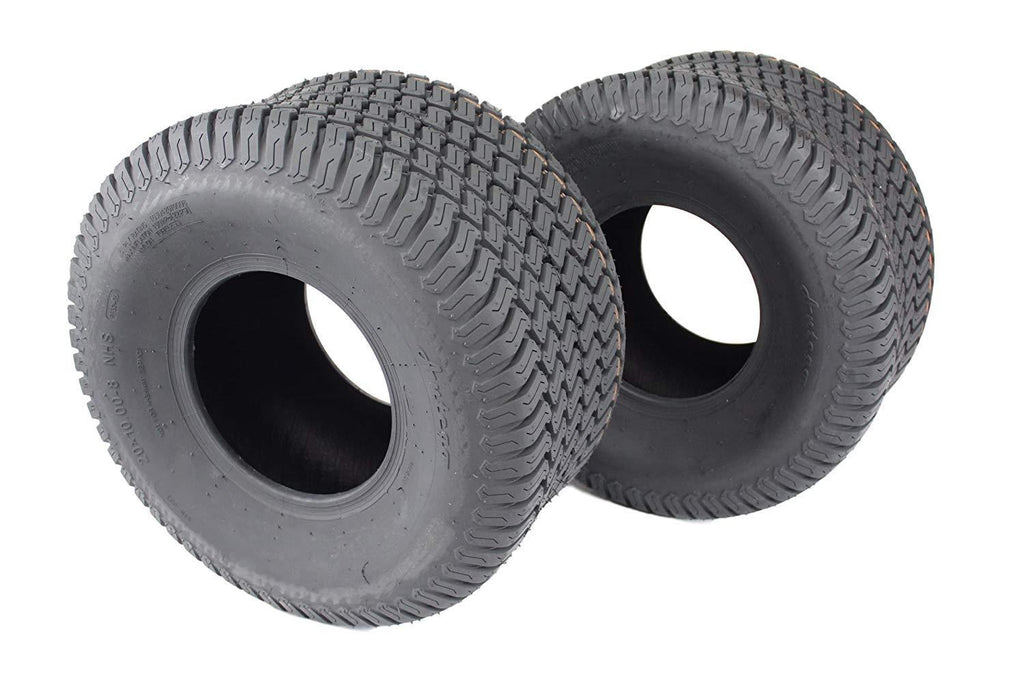 Antego Set of Two 20x10.00-8 4 Ply Turf Tires for Lawn & Garden Mower 20x10-8