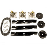 Replaces Huisqvarna Husqvarna GTH 2548 XPA XPB Mower Deck Rebuild Kit with Spindles Blades Belt Pulleys