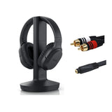 Sony RF400 Wireless Simple Set-Up Home Theater Headphones (WHRF400) - 20 Hour Battery Life - 150 ft Range - 6ft 3.5mm Stereo/2 RCA Plug Y-Adapter for TV