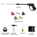 Homself High Pressure Power Washer 3000 PSI Electric Pressure Washer,1800W Rolling Wheels High Pressure Professional Washer Cleaner Machine+ (5) Nozzle Adapter