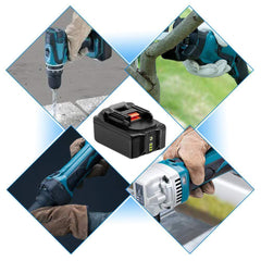 2Pack 6.0Ah 18V BL1860B Lithium-ion Replacement Battery with Indicator for Makita BL1860 BL1815 BL1830 BL1835 BL1840 BL1845 194205-3/194309-1 Tools