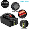 2Pack 6.0Ah 18V BL1860B Lithium-ion Replacement Battery with Indicator for Makita BL1860 BL1815 BL1830 BL1835 BL1840 BL1845 194205-3/194309-1 Tools