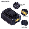 Upgraded 6000mAh 20 Volt Lithium-ion Replace for Dewalt 20V Battery DCB205 DCB205-2 DCB206 DCB207 DCB204 DCB203 DCB201 DCB200 DCB180 DCD/DCF/DCG/DCS Series 20V Dewalt Battery (Pack of 2)