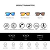 Bone Conduction Sunglasses 4.1 Wireless Bluetooth Stereo Headphones Polarized Sunglasses Accepted Compatible with Smart Phone iPhone HTC LG Samsung Android Windows (Yellow)