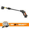 WORX WG629.1 Hydroshot 20V PowerShare 2.0 Ah 320 PSI Cordless Portable Power Cleaner with Accessories (Renewed)