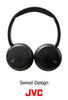 JVC Noise Cancelling Wireless Headpones, Bluetooth 4.1, Bass Boost Function, Voice Assistant Compatible - HAS65BNB(Black)