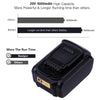 Upgraded 6000mAh 20 Volt Lithium-ion Replace for Dewalt 20V Battery DCB205 DCB205-2 DCB206 DCB207 DCB204 DCB203 DCB201 DCB200 DCB180 DCD/DCF/DCG/DCS Series 20V Dewalt Battery (Pack of 2)