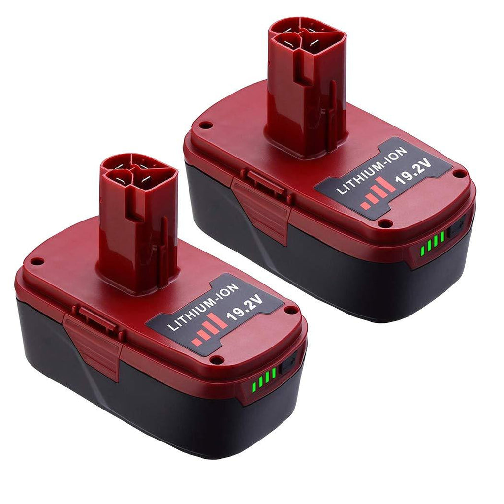 2Pack 5.0Ah 19.2 Volt Replacement Lithium Battery for Craftsman C3 XCP 19.2V 130211004 11375 11045 130279005 315.11485