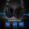 Meidong E8A (New Version) Bluetooth Headphones Over Ear, Acitve Noise Cancelling Headphones Wireless Headsets with Mic Hi-Fi Stereo Deep Bass Protein Earmuffs 20H Playtime (Free Carrying Hard Case)