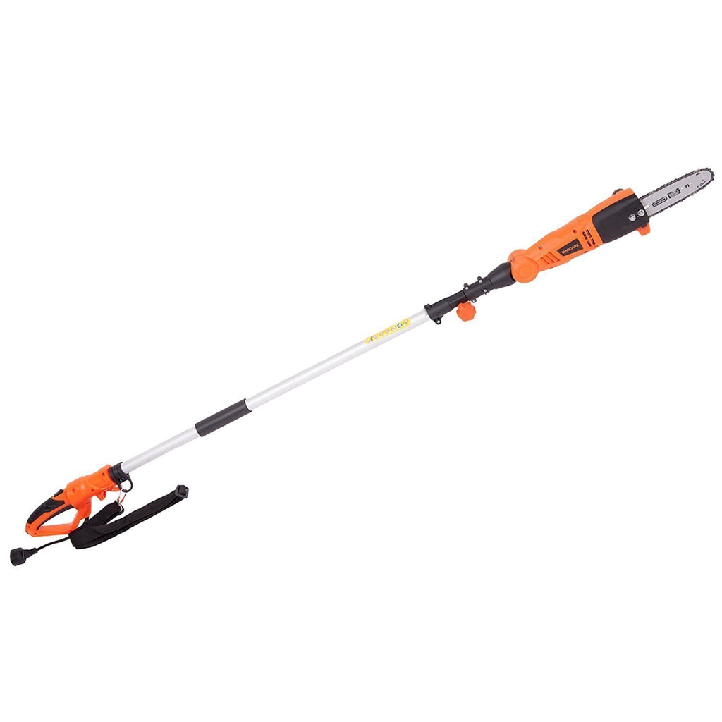 GARCARE 6.5-Amp Corded Pole Chain Saw Hedge Trimmer with Adjustable Head