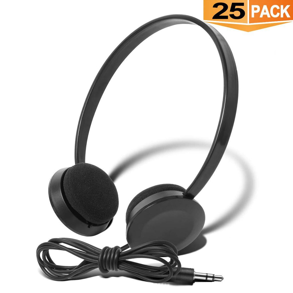 Bulk Classroom School Kids Headphones - Soundpretty Bulk Earbuds Headphones Students Class Set Wholesale Earphones Headset for Library Labs Adults Kids 25 Pack