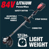 84V Lithium Ion Grass Cordless String Trimmer Weed Eater- Brushless Motor (84V String Trimmer Edger + Battery + Charger)