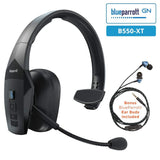 BlueParrott B550-XT, 100% Voice-Controlled Headset with Free BlueParrot Wired Ear Buds(Renewed)