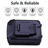 Upgraded 6000mAh 20 Volt Lithium-ion Replace for Dewalt 20V Battery DCB205 DCB205-2 DCB206 DCB207 DCB204 DCB203 DCB201 DCB200 DCB180 DCD/DCF/DCG/DCS Series 20V Dewalt Battery (Pack of 2)