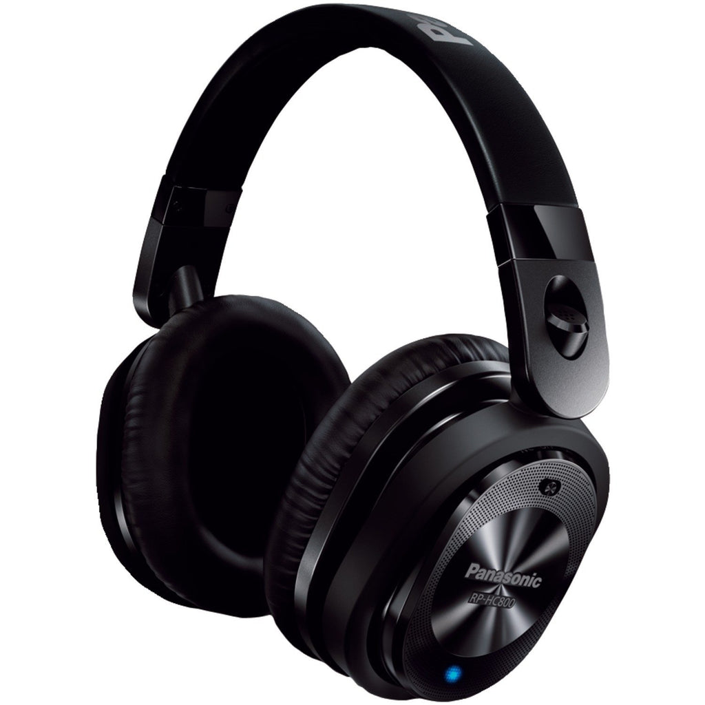 Panasonic Premium Noise Cancelling Over-the-Ear Stereo Headphones with Mic/Controller RP-HC800-K (Black)