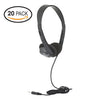 Egghead- 1000 Black Stereo Headphones (20 pack)