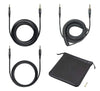 Audio-Technica ATH-M60x Closed Back Headphones with Interchangeable Cables Bundle with FiiO A1 Portable Headphone Amp, Slappa Full-Sized Headphone Case, and Blucoil 6' 3.5mm Extension Cable